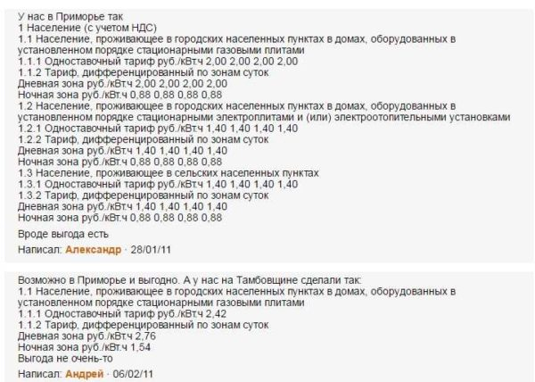 Двухтарифные электросчетчики