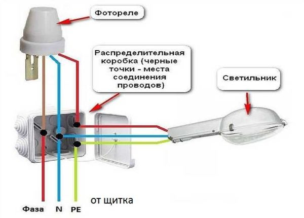 Датчик света (фотореле) для уличного освещения