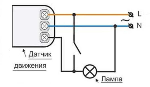 Датчик движения для включения освещения