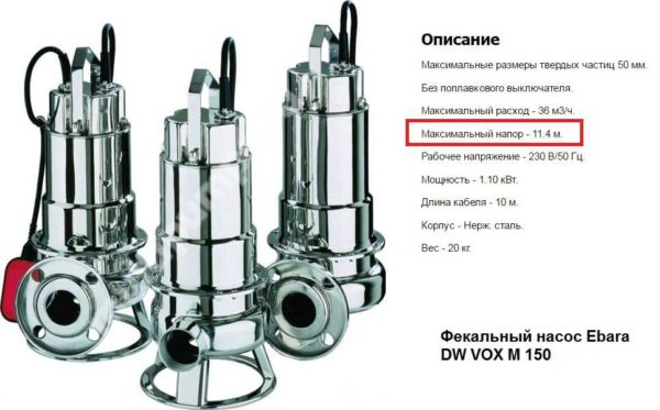 Насос для откачки канализации: особенности, выбор
