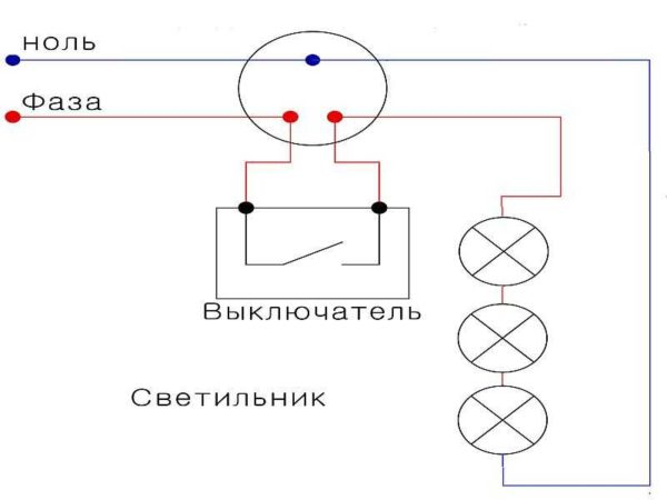 Подключение точечных светильников