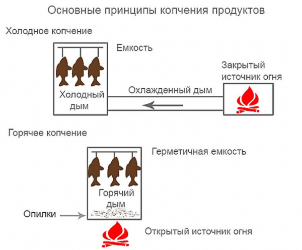 Как сделать коптилку горячего копчения