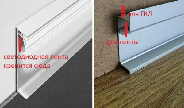 Плинтус из алюминия — виды и способы установки