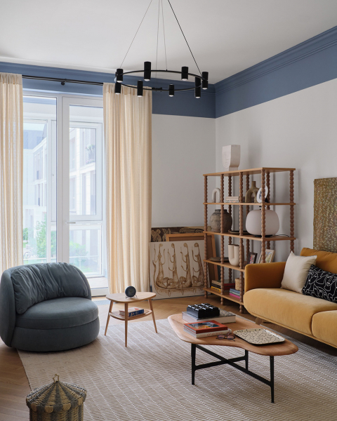 Свежие акценты в дизайне квартиры для молодой семьи в Алматы Свежие акценты в дизайне квартиры для молодой семьи в Алматы