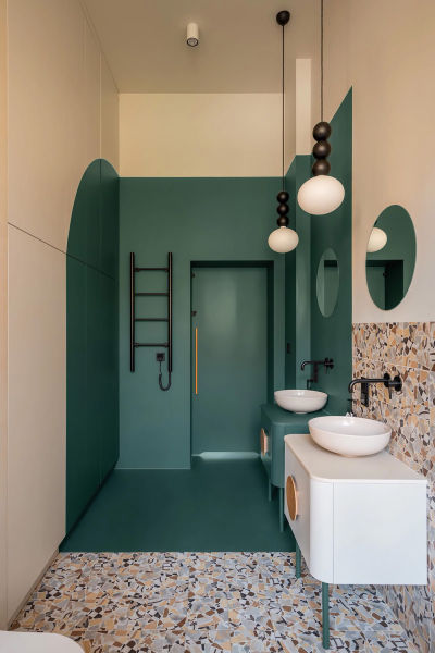 Акцентная кухня, винтажные двери и высокие потолки: квартира во Вроцлаве Акцентная кухня, винтажные двери и высокие потолки: квартира во Вроцлаве