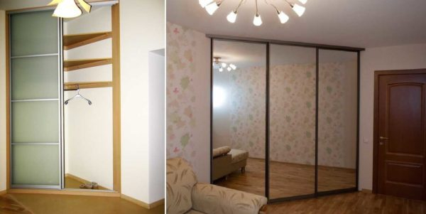 Угловой шкаф купе в гардеробную, спальню, прихожую
