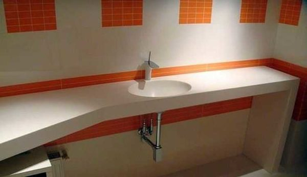 Столешница в ванную под раковину: выбор и самостоятельное изготовление