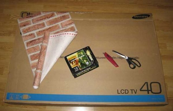 Картонный камин из коробок своими руками