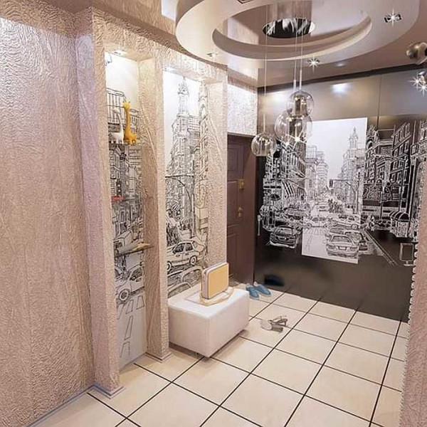 Обои в коридор: выбор типа, цвета, комбинирование Обои в коридор: выбор типа, цвета, комбинирование