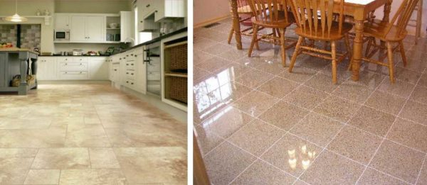 Покрытие для пола на кухне Покрытие для пола на кухне