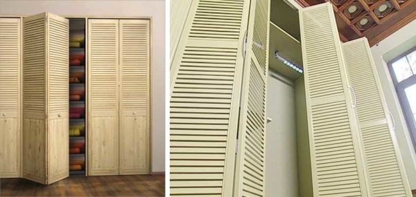 Двери-жалюзи: деревянные, пластиковые, металлические