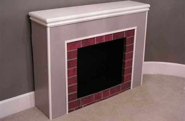 Картонный камин из коробок своими руками