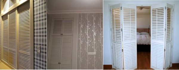 Двери-жалюзи: деревянные, пластиковые, металлические