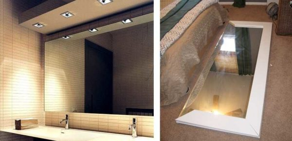 Как повесить зеркало на стену, шкаф