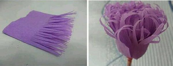 Как сделать цветы из гофробумаги (60 фото)