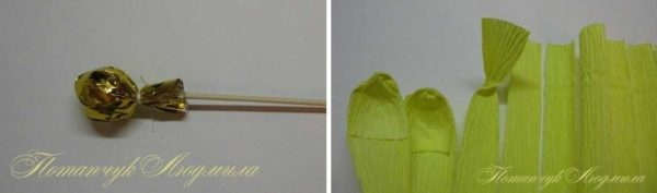 Как сделать цветы из гофробумаги (60 фото)