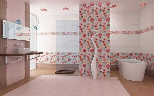 Раскладка плитки в ванной: способы и варианты