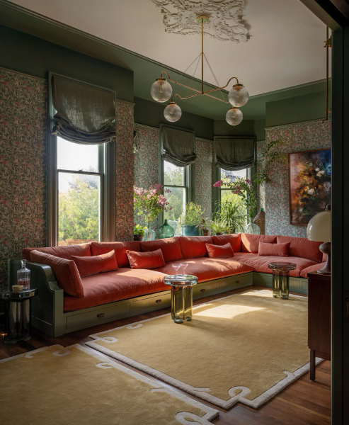 Нежные оттенки зелёного и серого в дизайне красивого дома в Портленде Нежные оттенки зелёного и серого в дизайне красивого дома в Портленде