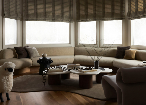 Приглушенные интерьеры горного дома в штате Юта Приглушенные интерьеры горного дома в штате Юта