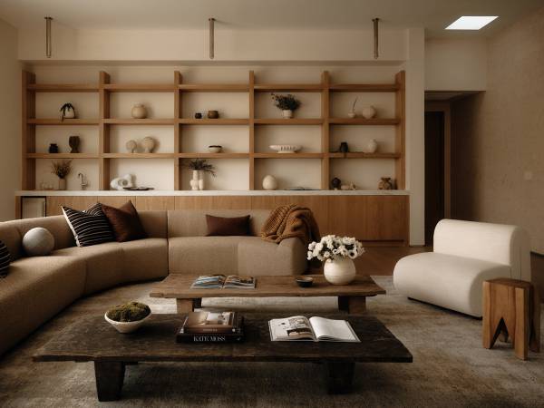 Теплый современный дизайн одноэтажной виллы на холме в Калифорнии Теплый современный дизайн одноэтажной виллы на холме в Калифорнии