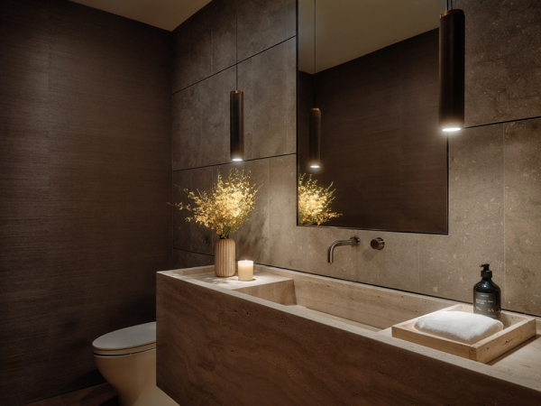 Теплый современный дизайн одноэтажной виллы на холме в Калифорнии Теплый современный дизайн одноэтажной виллы на холме в Калифорнии