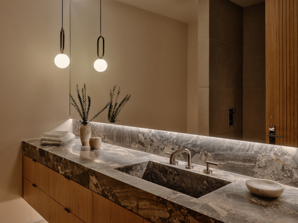 Теплый современный дизайн одноэтажной виллы на холме в Калифорнии Теплый современный дизайн одноэтажной виллы на холме в Калифорнии