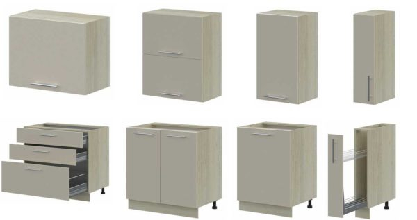 Недорогие модульные (сборные) кухни: виды шкафов, принцип компоновки