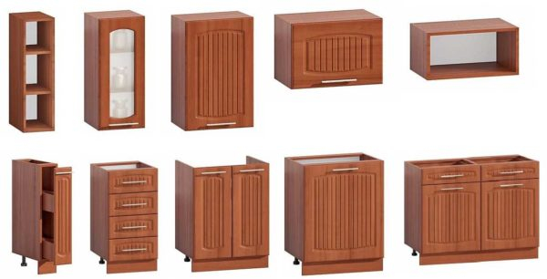 Недорогие модульные (сборные) кухни: виды шкафов, принцип компоновки