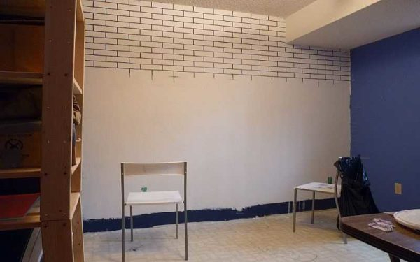 Имитация кирпичной кладки своими руками