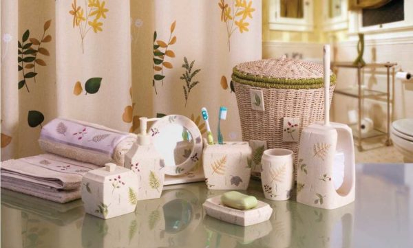 Подбираем аксессуары для ванной (48 фото)