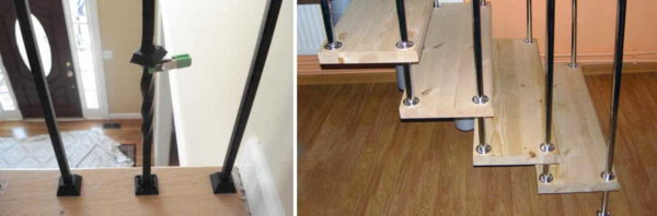 Как установить балясины и столбы на лестницу Как установить балясины и столбы на лестницу