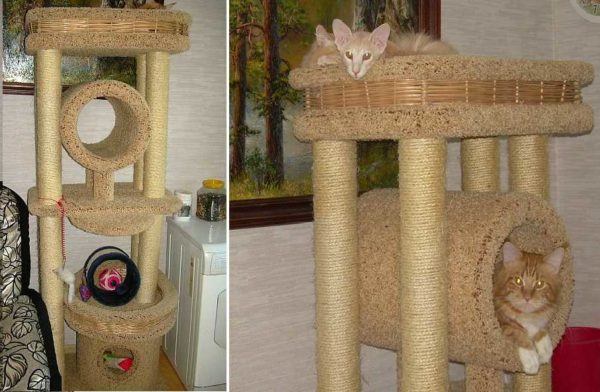 Кошачий домик своими руками