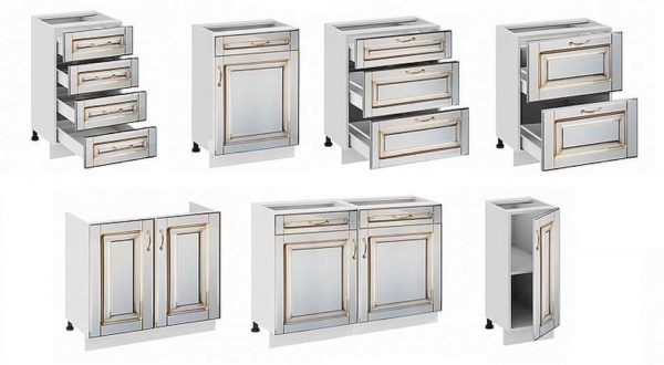 Недорогие модульные (сборные) кухни: виды шкафов, принцип компоновки