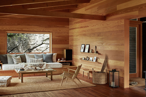 Красота и уют натурального дерева в дизайне дома у озера в Канаде Красота и уют натурального дерева в дизайне дома у озера в Канаде