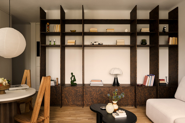 Строгий элегантный дизайн небольшой квартиры в модернистском доме в Варшаве (55 кв. м)