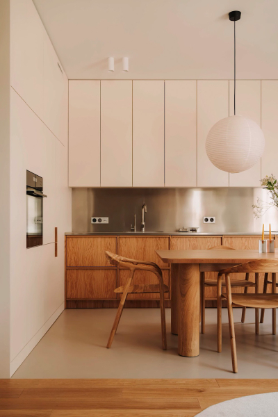 Тёплый современный интерьер для молодой семьи в Варшаве Тёплый современный интерьер для молодой семьи в Варшаве