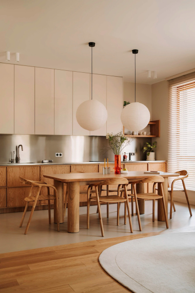 Тёплый современный интерьер для молодой семьи в Варшаве Тёплый современный интерьер для молодой семьи в Варшаве