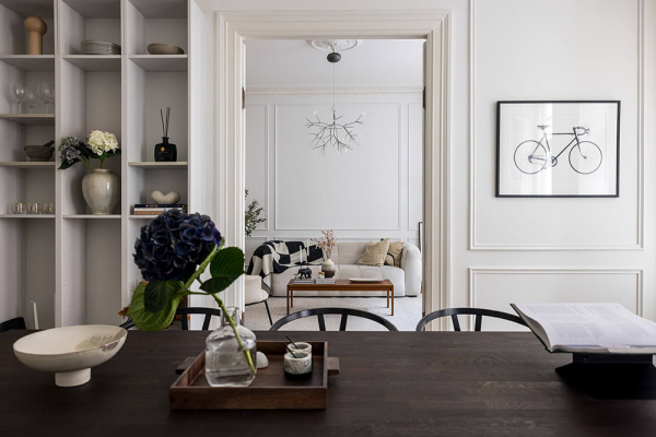 Белая, элегантная, с камином: квартира в Мальмё (75 кв. м) Белая, элегантная, с камином: квартира в Мальмё (75 кв. м)