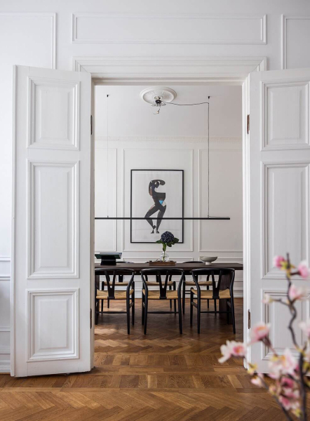 Белая, элегантная, с камином: квартира в Мальмё (75 кв. м) Белая, элегантная, с камином: квартира в Мальмё (75 кв. м)