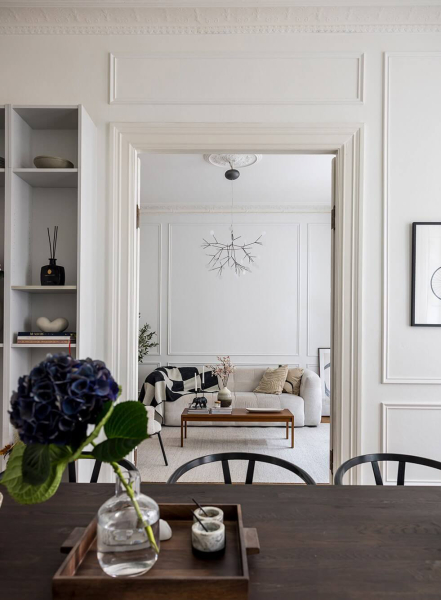 Белая, элегантная, с камином: квартира в Мальмё (75 кв. м) Белая, элегантная, с камином: квартира в Мальмё (75 кв. м)