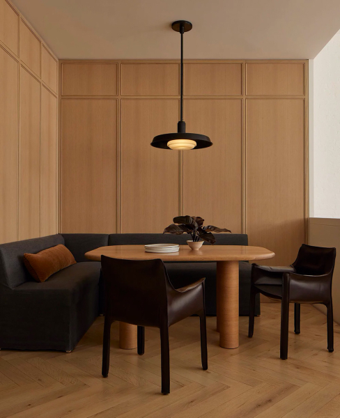 Эта современная резиденция в Нью-Йорке — результат объединения двух лофтов на разных уровнях