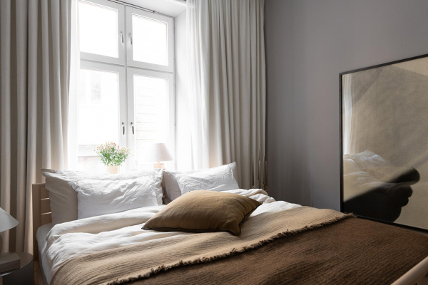 Кремовый интерьер современной скандинавской квартиры (66 кв.м) Кремовый интерьер современной скандинавской квартиры (66 кв.м)