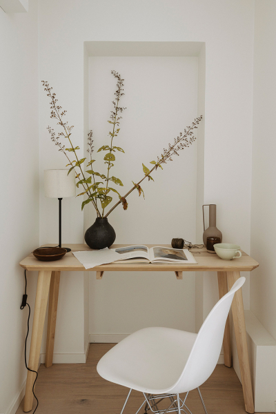 Маленькая квартира в Швеции с удлинённой планировкой и небольшой террасой (38 кв. м)