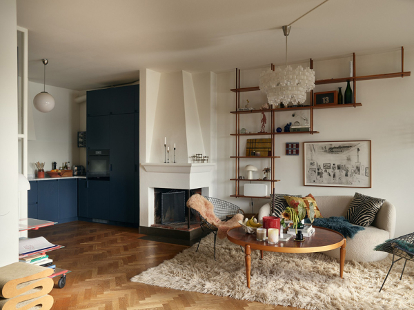 Необычная двухэтажная квартира в Стокгольме с видовой террасой