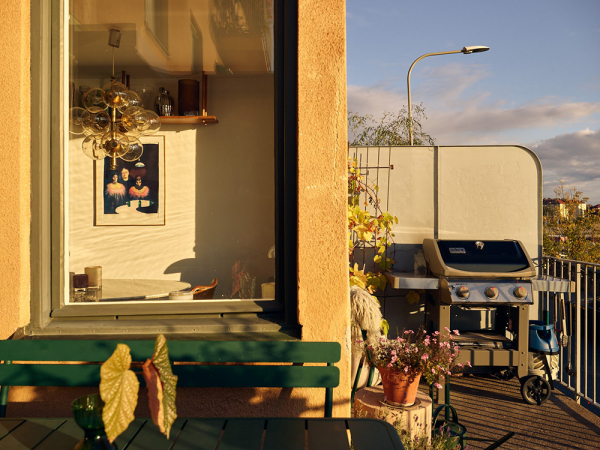 Необычная двухэтажная квартира в Стокгольме с видовой террасой