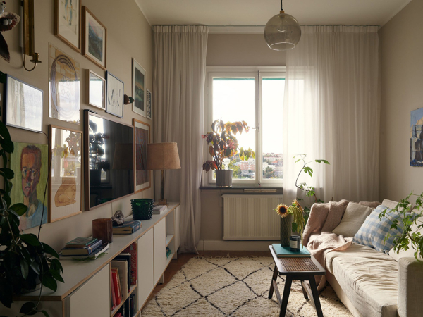 Необычная двухэтажная квартира в Стокгольме с видовой террасой