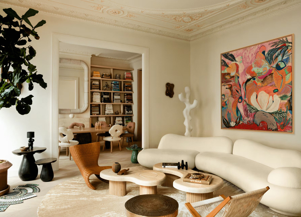 Органические формы и искусство на каждом шагу: апартаменты дизайнера в Париже Органические формы и искусство на каждом шагу: апартаменты дизайнера в Париже