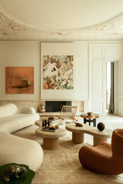 Органические формы и искусство на каждом шагу: апартаменты дизайнера в Париже Органические формы и искусство на каждом шагу: апартаменты дизайнера в Париже