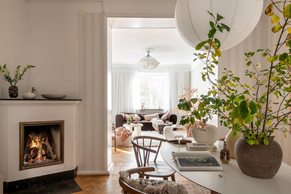 Осенняя гостиная и летняя спальня: квартира в Гетеборге (79 кв. м) Осенняя гостиная и летняя спальня: квартира в Гетеборге (79 кв. м)