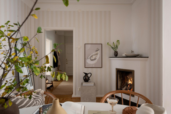 Осенняя гостиная и летняя спальня: квартира в Гетеборге (79 кв. м) Осенняя гостиная и летняя спальня: квартира в Гетеборге (79 кв. м)